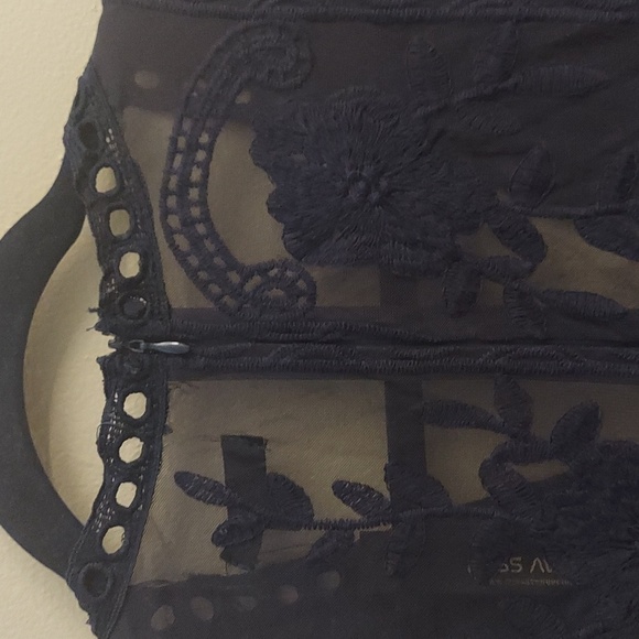 MISS AVENUE Navy Lace Short Sleeve Romper - Picture 8 of 14